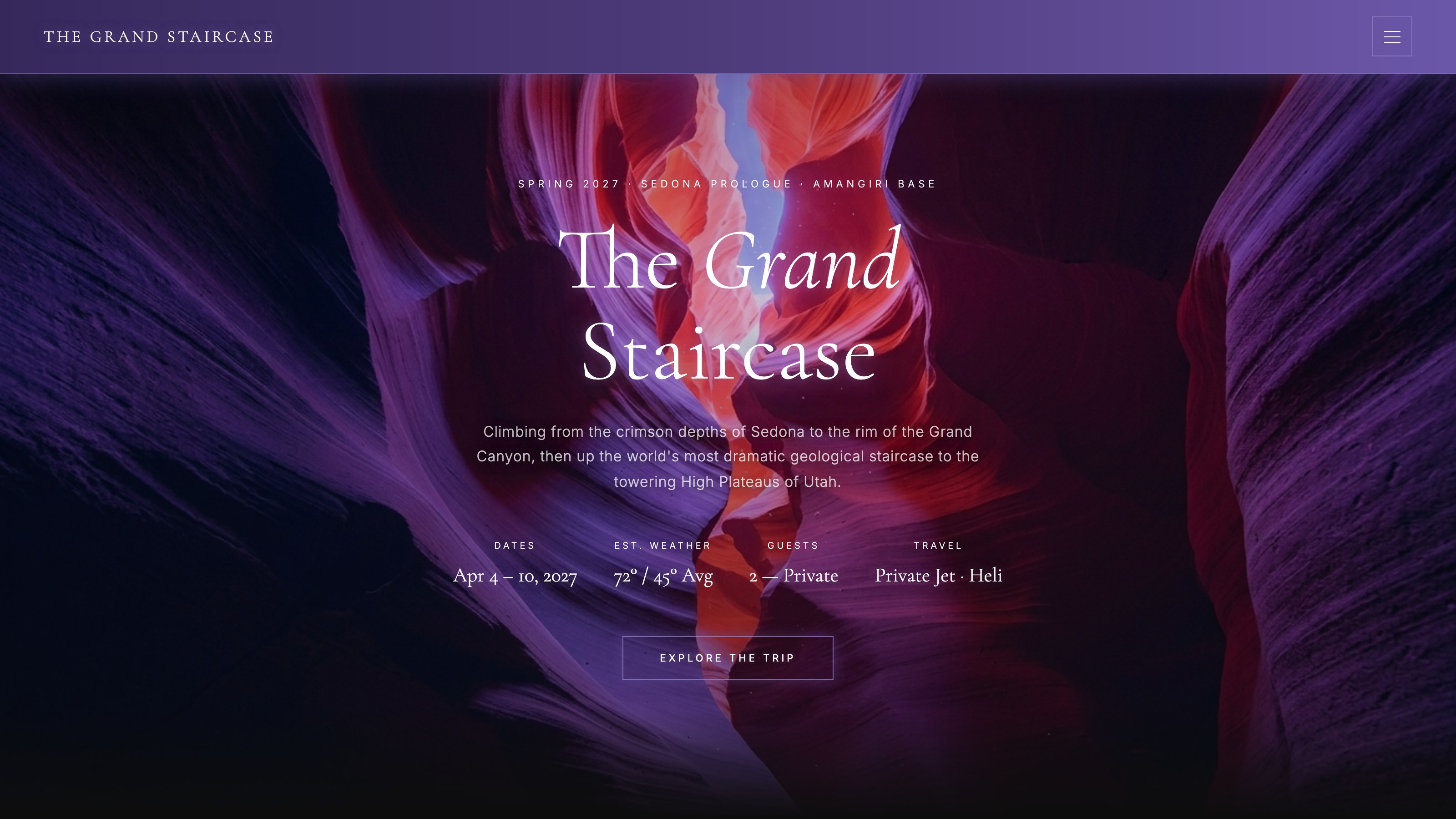 The Grand Staircase itinerary screenshot